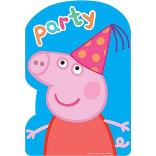 Peppa Pig Invitations - 8 Pack