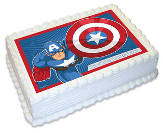 Captain America A4 Cake Topper