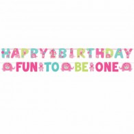 Fun to Be One Jumbo Letter Banner - Pink