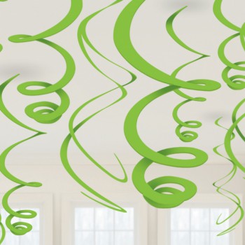 Hanging Swirls Decoration Green