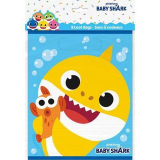 Baby Shark Loot Bags - 8 Pack