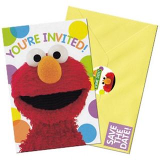 Elmo Party Invitations - 8 Pack