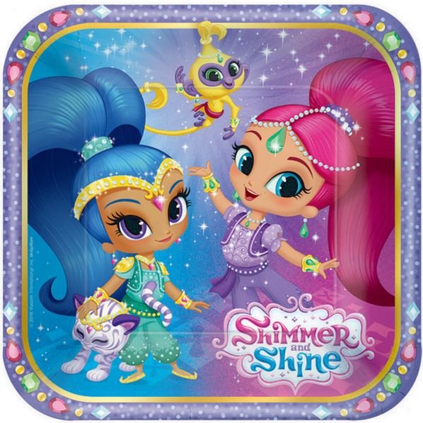 Shimmer and Shine Lunch Plates - 8 Pack