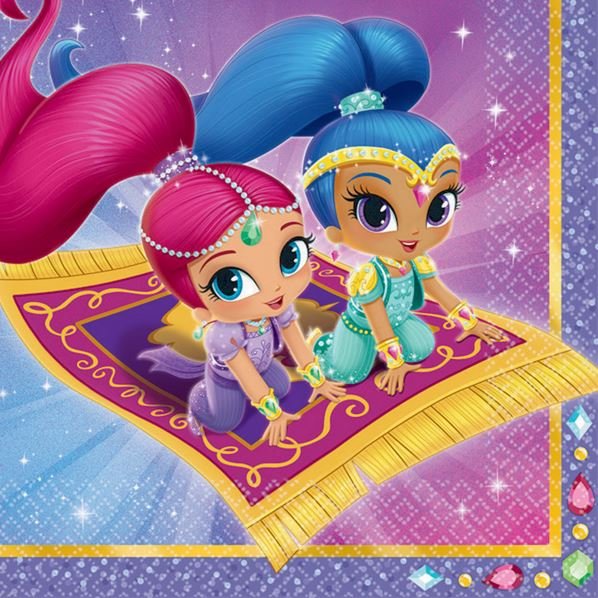 Shimmer and Shine Lunch Napkins - 16 Pack