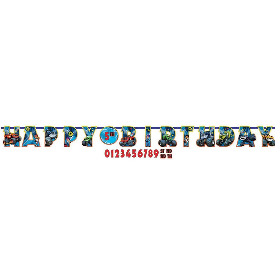 Blaze & the Monster Machines Add an Age Birthday Banner