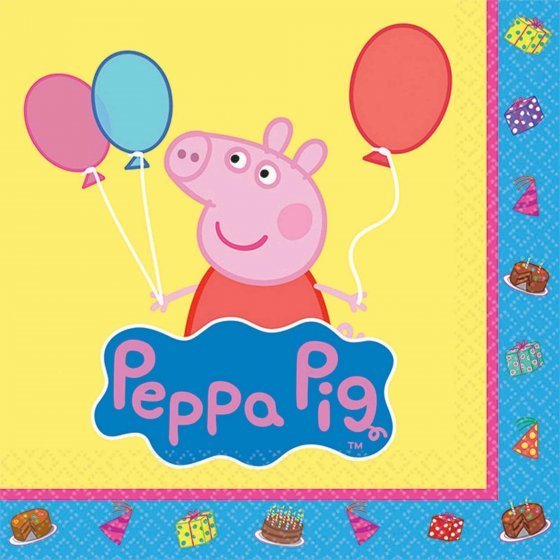 Peppa Pig Beverage Napkins - 16 Pack