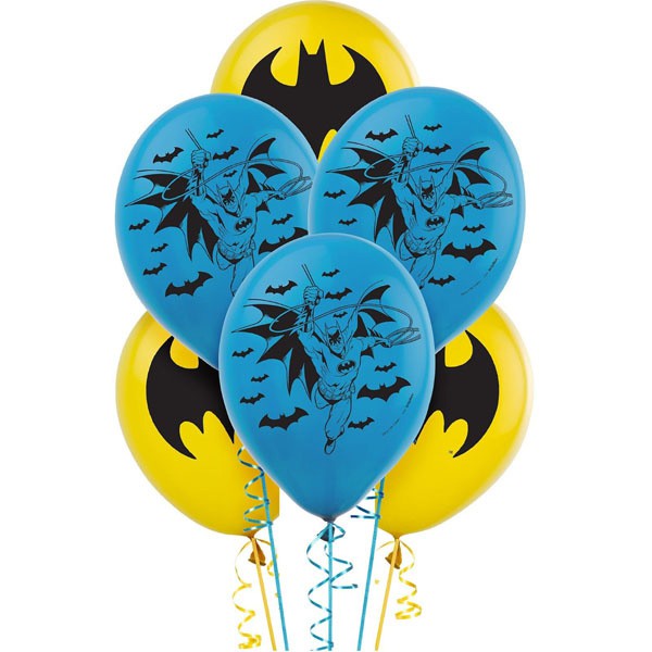 Batman Balloons - 6 Pack